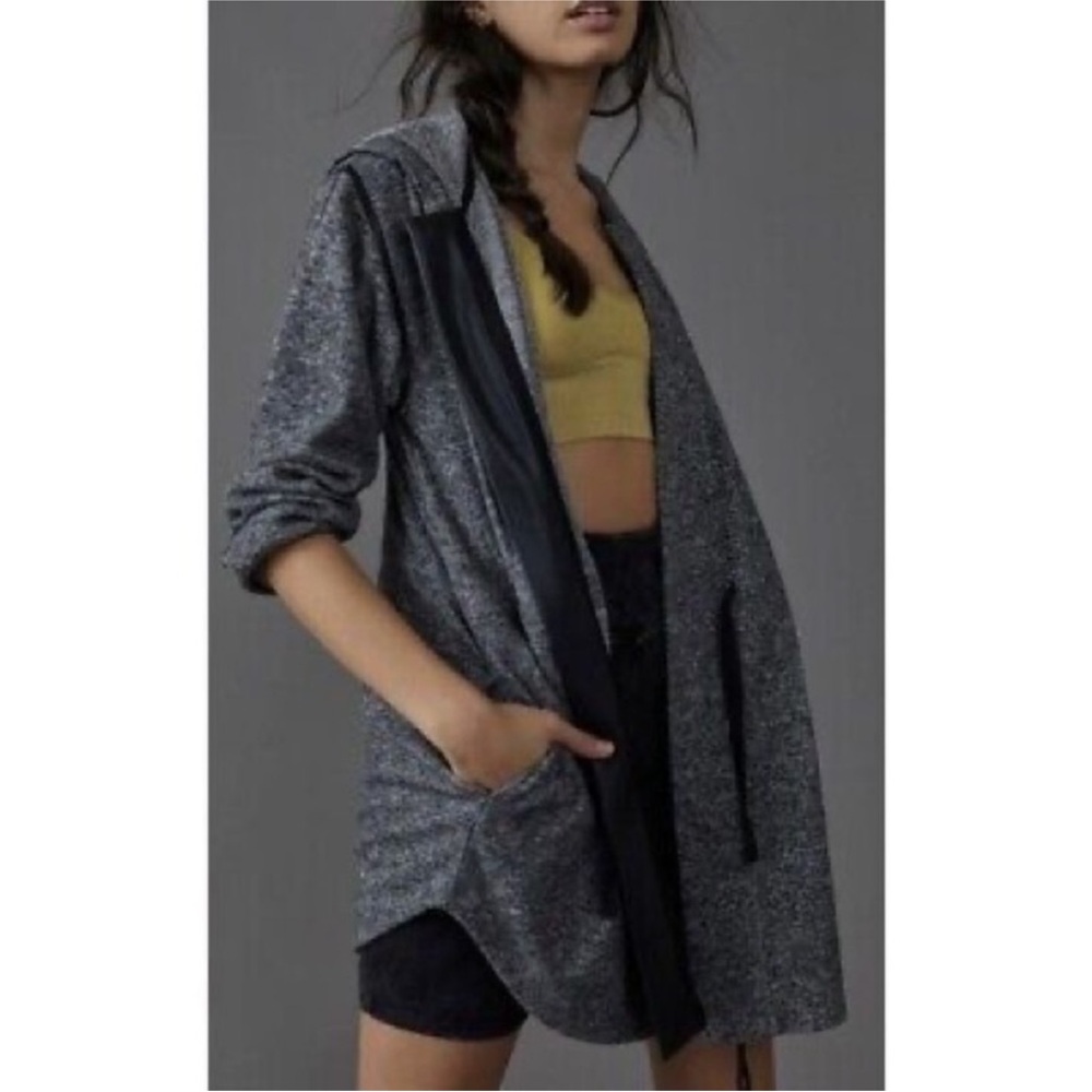 Anthropologie Dolan Left Coast Hoodie Womens Medium Gray Tunic Jacket Oversized